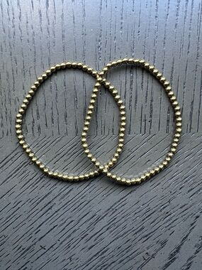 ( ONE ) Aura Coated Hematite bracelet 3mm SIZE 6.5-7’